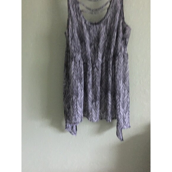 Torrid Boho Babydoll Chiffon Sleeveless Asymmetrical Sheer Top  Size 0 (12-14) - Picture 2 of 4